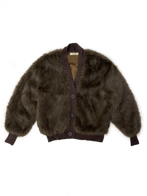 Bomber Jack Fake Fur Brown